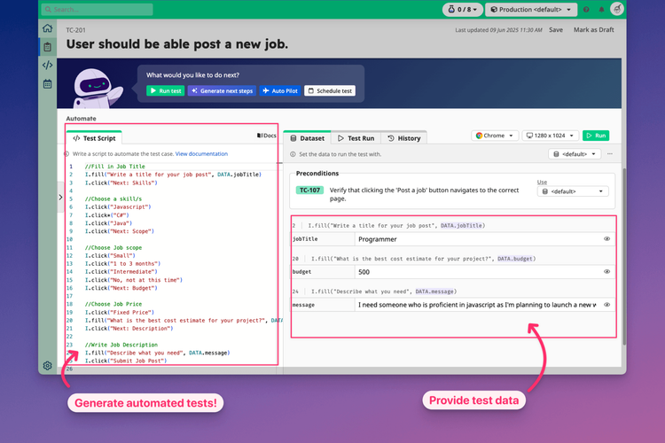 TAMI Studio - Generate Test Scripts with TAMI
