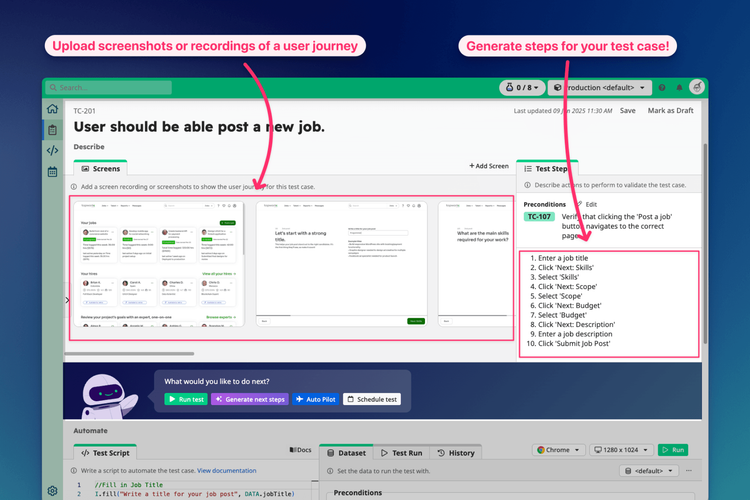 TAMI Studio - Generate Test Steps with TAMI